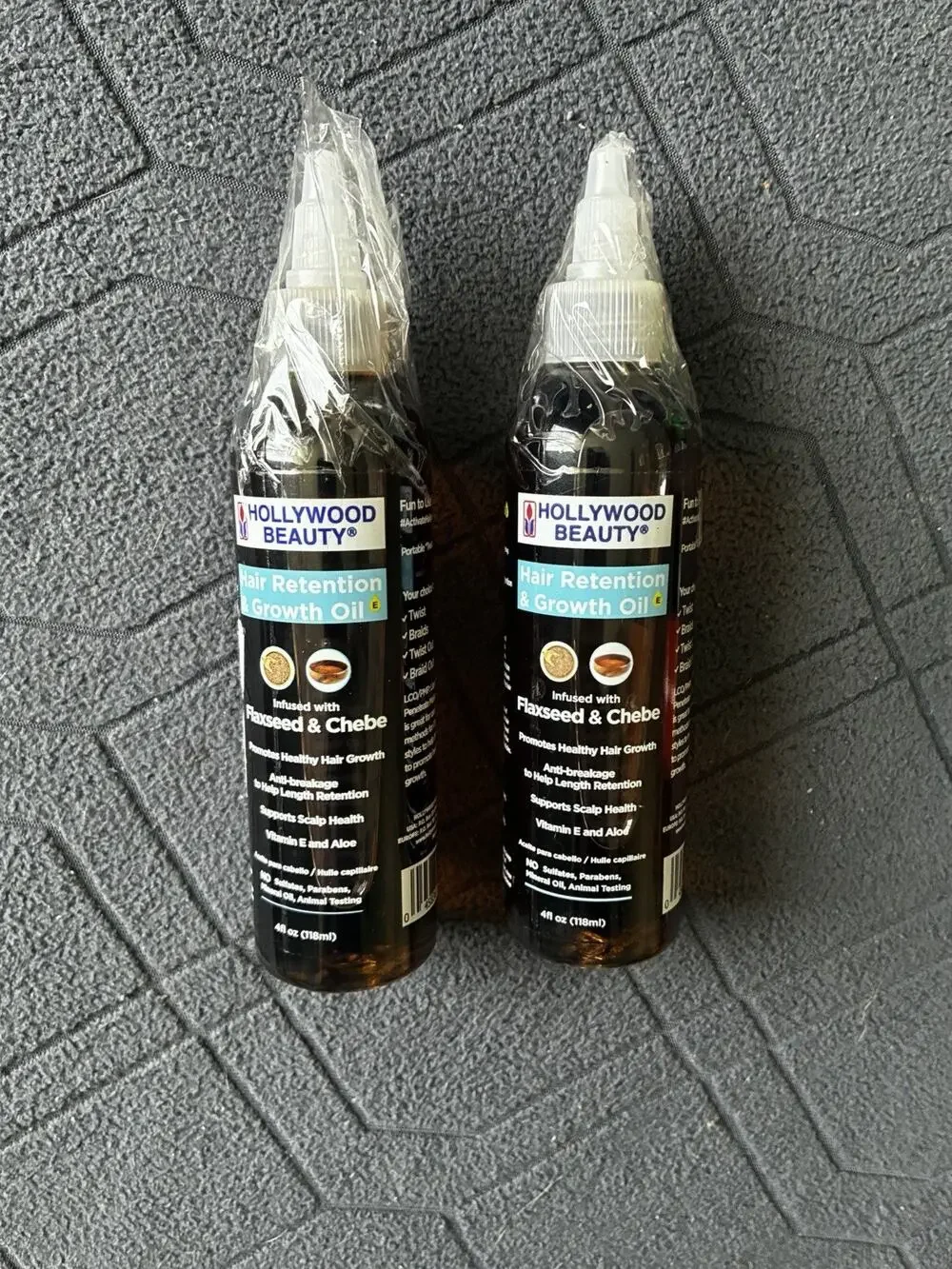 Hollywood Beauty Hair Retention and Growth Oil with Flaxseed and Chebe - 2 Pack